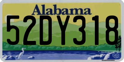 AL license plate 52DY318