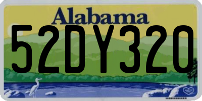 AL license plate 52DY320