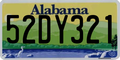 AL license plate 52DY321