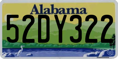 AL license plate 52DY322