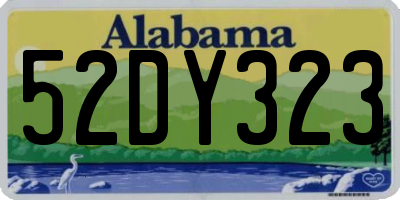 AL license plate 52DY323