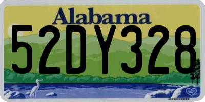 AL license plate 52DY328
