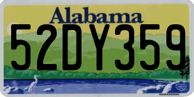 AL license plate 52DY359