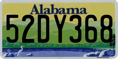 AL license plate 52DY368