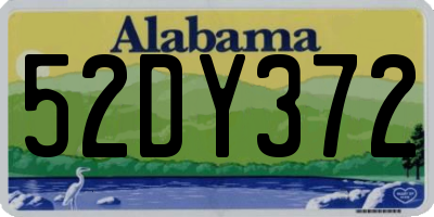 AL license plate 52DY372