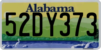 AL license plate 52DY373