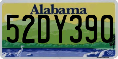 AL license plate 52DY390