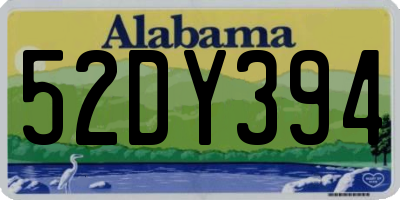 AL license plate 52DY394