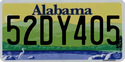 AL license plate 52DY405