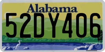 AL license plate 52DY406