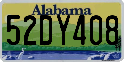 AL license plate 52DY408