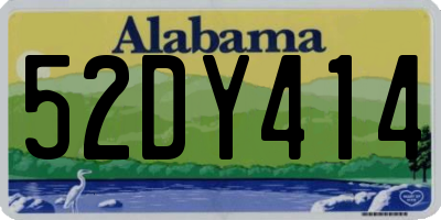 AL license plate 52DY414