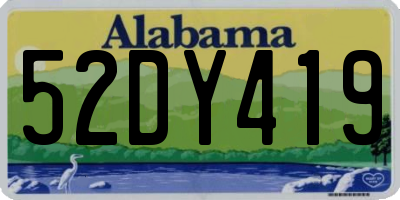 AL license plate 52DY419