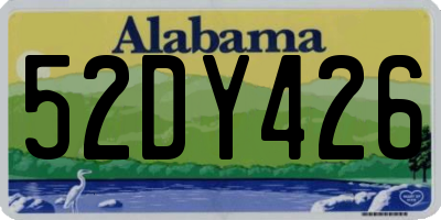 AL license plate 52DY426