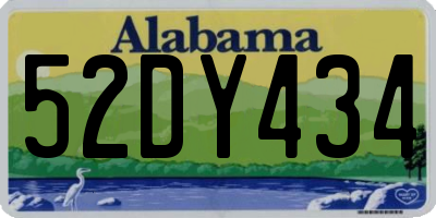 AL license plate 52DY434
