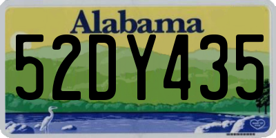 AL license plate 52DY435