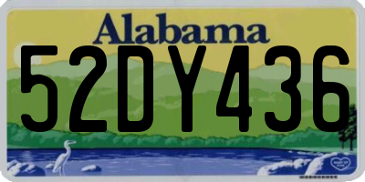 AL license plate 52DY436