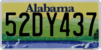 AL license plate 52DY437