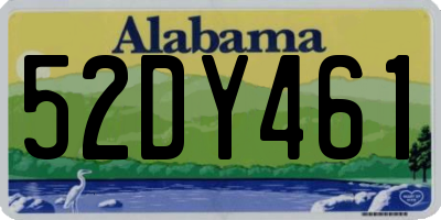 AL license plate 52DY461