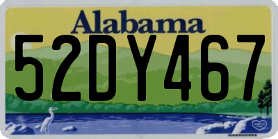 AL license plate 52DY467