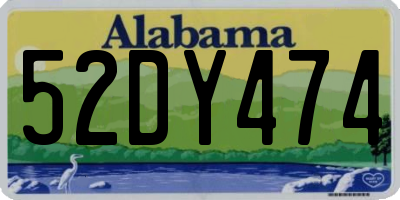 AL license plate 52DY474