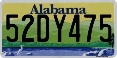 AL license plate 52DY475