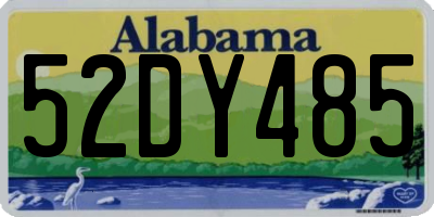AL license plate 52DY485