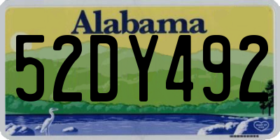AL license plate 52DY492