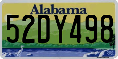 AL license plate 52DY498