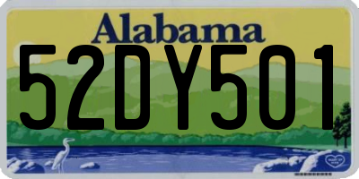 AL license plate 52DY501