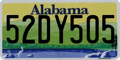 AL license plate 52DY505