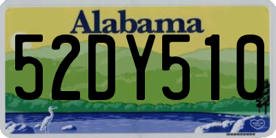 AL license plate 52DY510