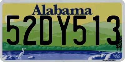AL license plate 52DY513