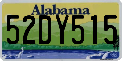 AL license plate 52DY515
