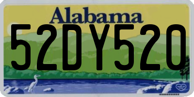 AL license plate 52DY520
