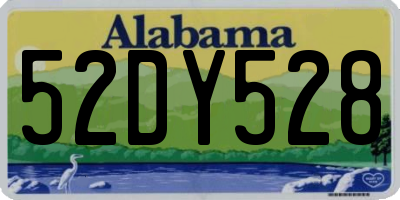 AL license plate 52DY528