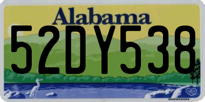 AL license plate 52DY538