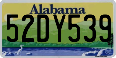 AL license plate 52DY539