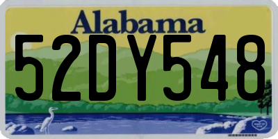 AL license plate 52DY548