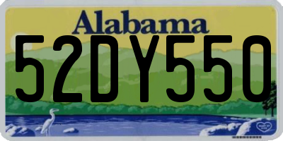 AL license plate 52DY550