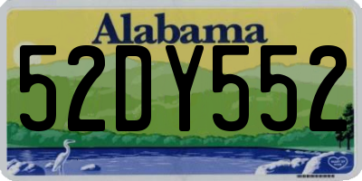 AL license plate 52DY552