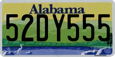 AL license plate 52DY555