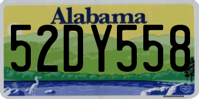 AL license plate 52DY558