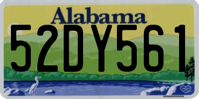 AL license plate 52DY561