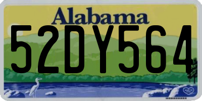 AL license plate 52DY564