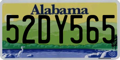 AL license plate 52DY565