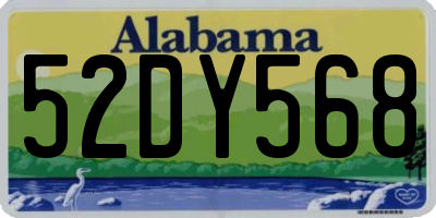AL license plate 52DY568