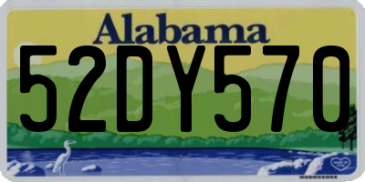 AL license plate 52DY570