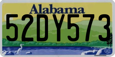 AL license plate 52DY573