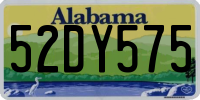 AL license plate 52DY575